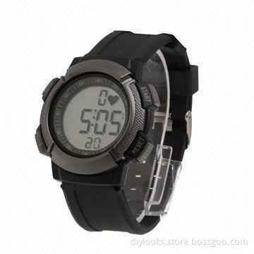 Heartbeat Rate Monitor Watch with Adjustable Chest Transmitter Band